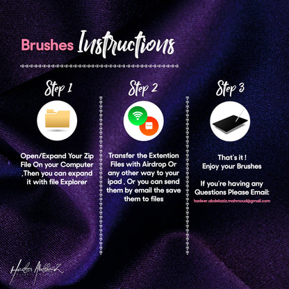 Calligraphy Drawing Lettering Brushes set for Procreate