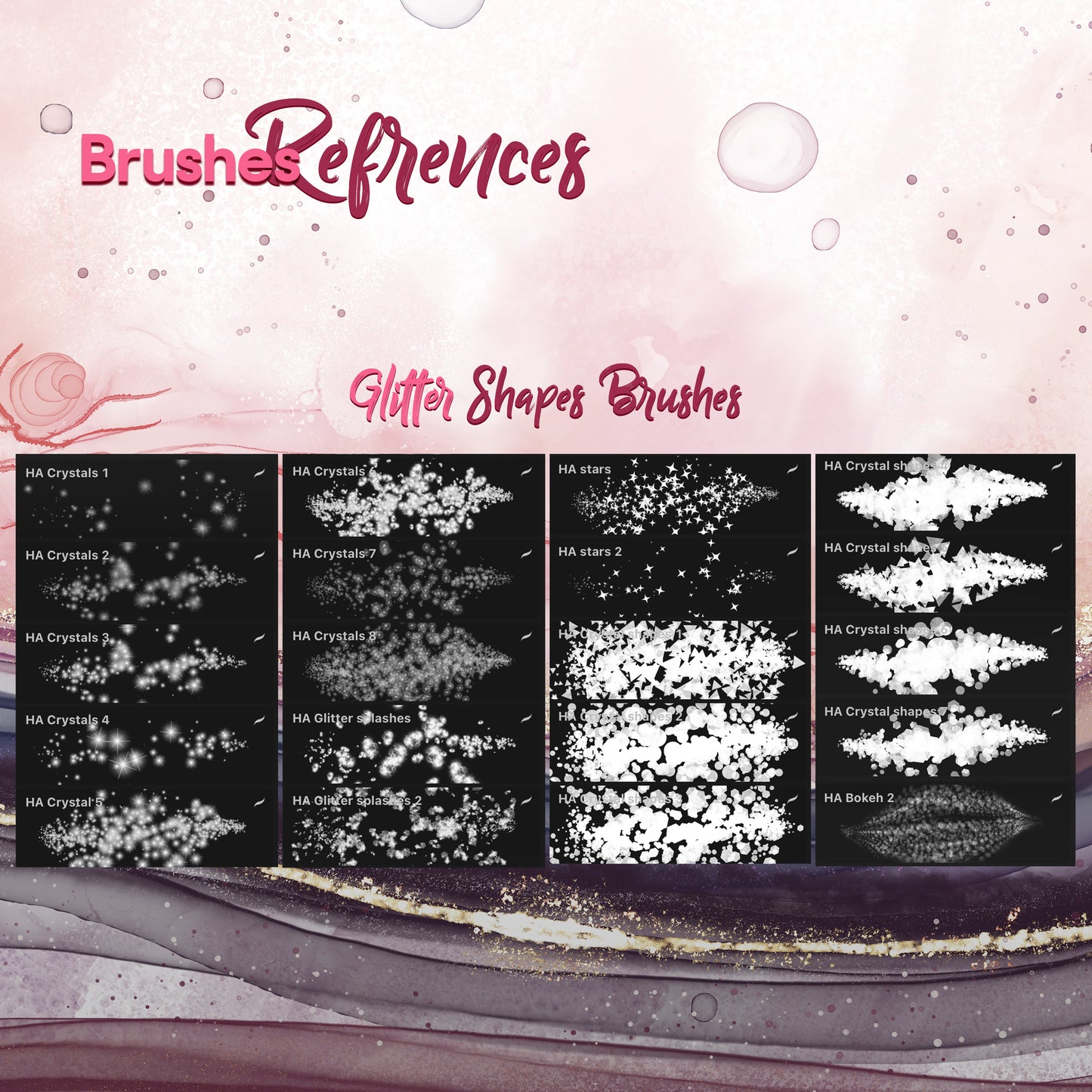 Glitter-texture-artwork-procreate-brushes-paint-stroke-luxury-callaigraphy-typography-ink-brushset