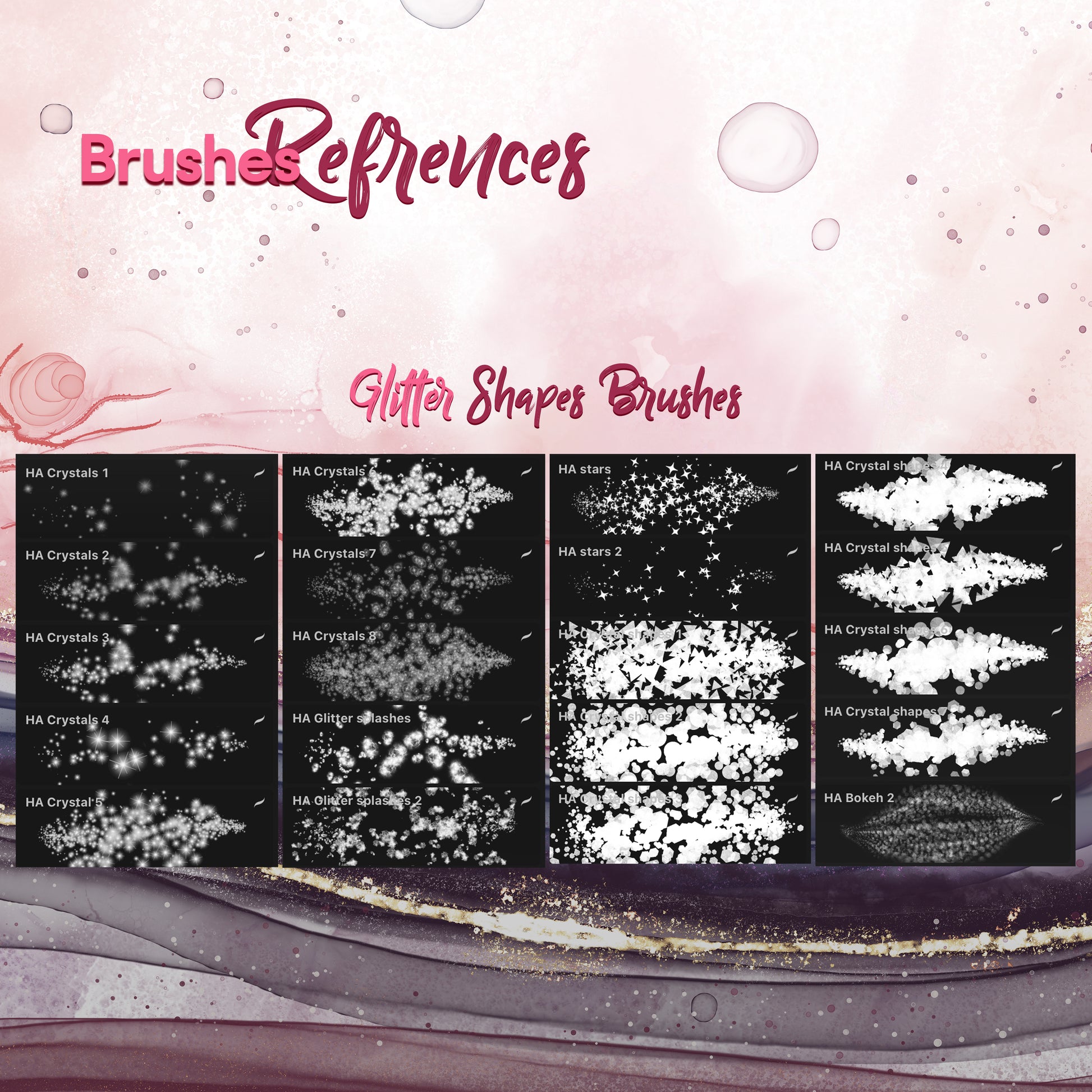 Glitter-texture-artwork-procreate-brushes-paint-stroke-luxury-callaigraphy-typography-ink-brushset