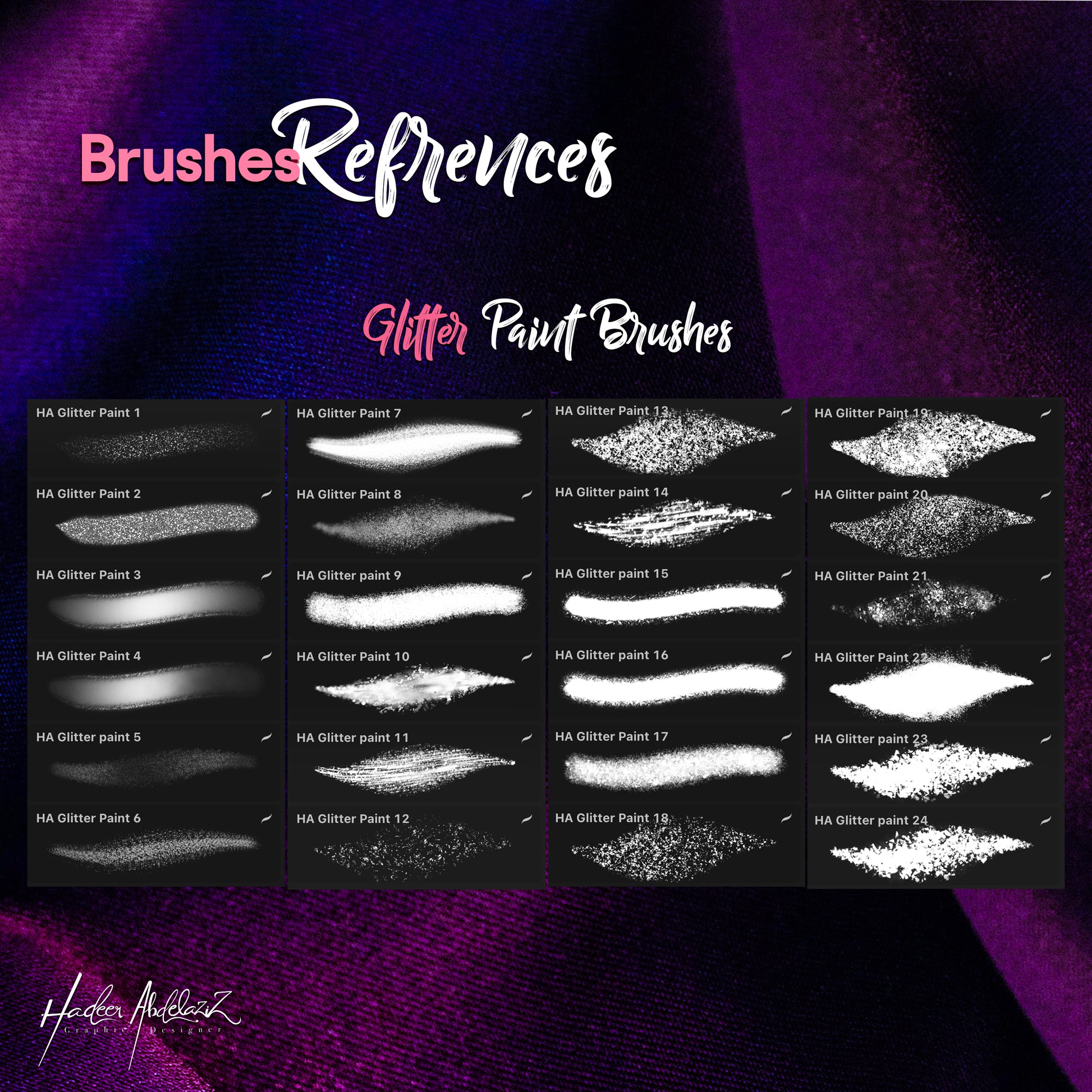 Glitter-foil-bundle-metallic-lettering-calligraphy-procreate-brushes-offer-sale-paint-shiny-texture