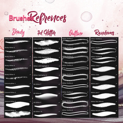 Glitter-texture-artwork-procreate-brushes-paint-stroke-luxury-callaigraphy-typography-ink-brushset