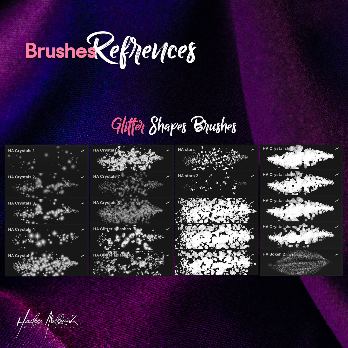 Glitter-foil-bundle-metallic-lettering-calligraphy-procreate-brushes-offer-sale-paint-shiny-texture