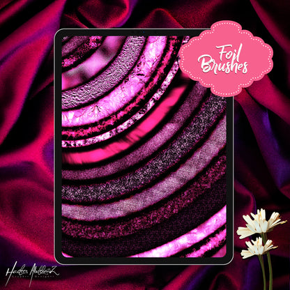 Glitter-foil-bundle-metallic-lettering-calligraphy-procreate-brushes-offer-sale-paint-shiny-texture