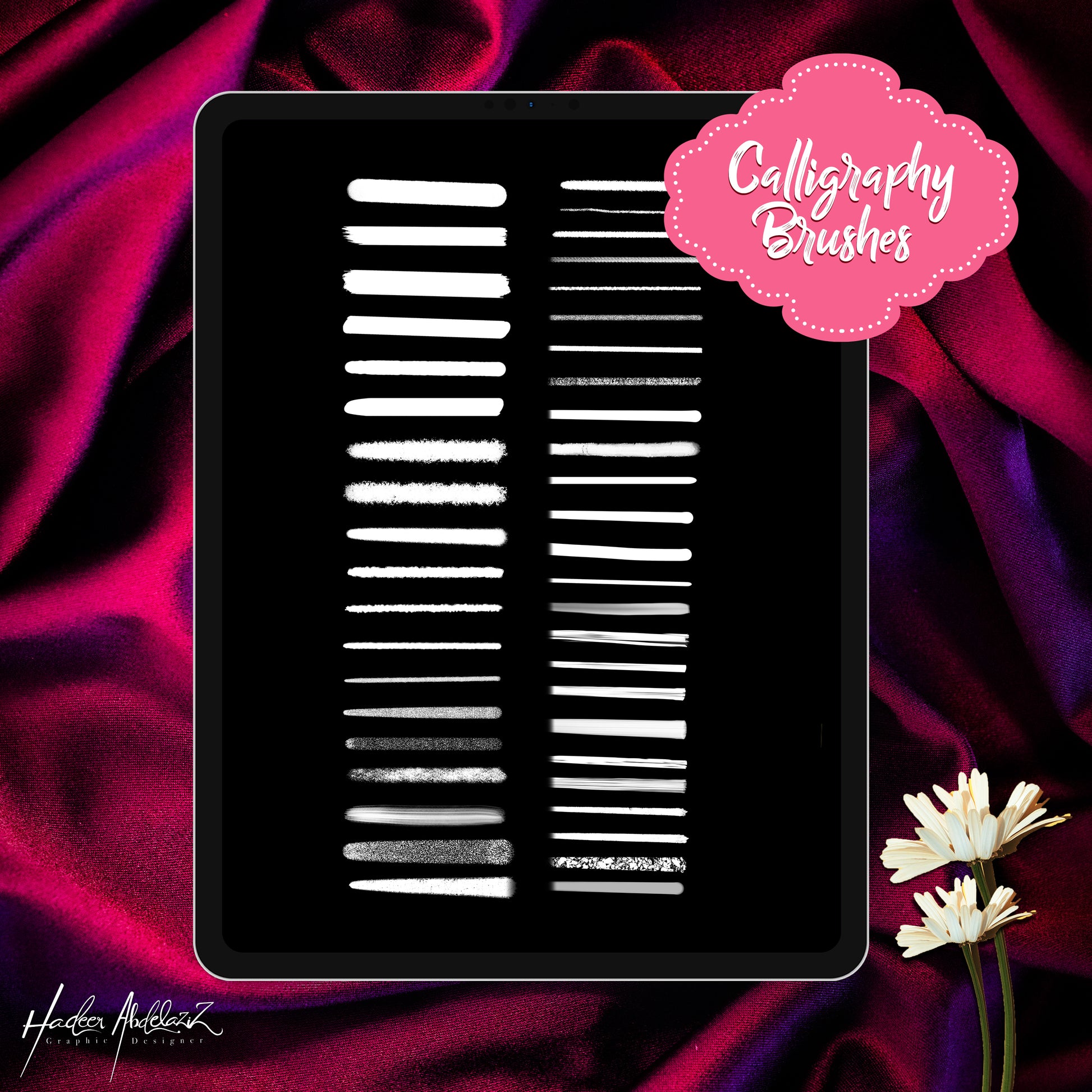 Glitter-foil-bundle-metallic-lettering-calligraphy-procreate-brushes-offer-sale-paint-shiny-texture