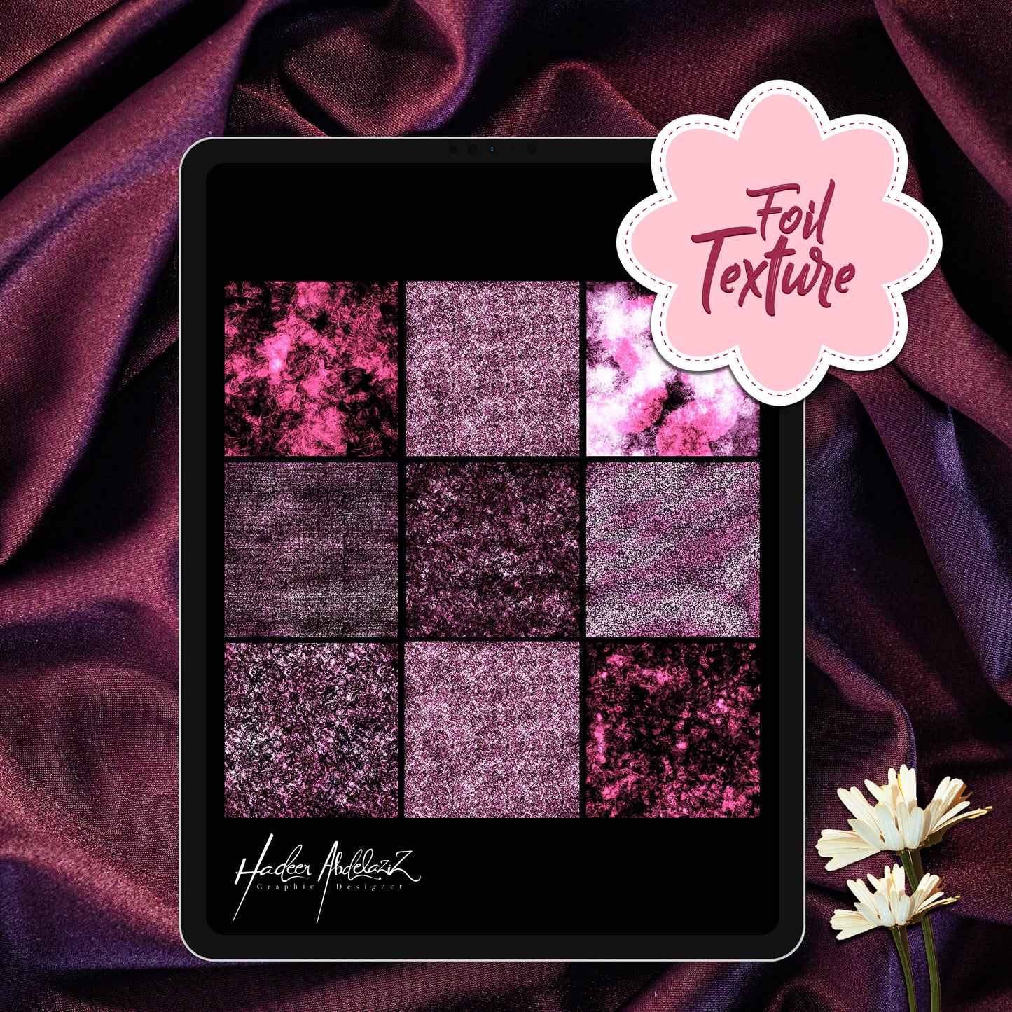 Foil-texture- lettering-typography-foil-metallic-shiny-3d-digital-art-procreate-brushes-paint-calliagraphy-artwork