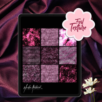 Foil-texture- lettering-typography-foil-metallic-shiny-3d-digital-art-procreate-brushes-paint-calliagraphy-artwork