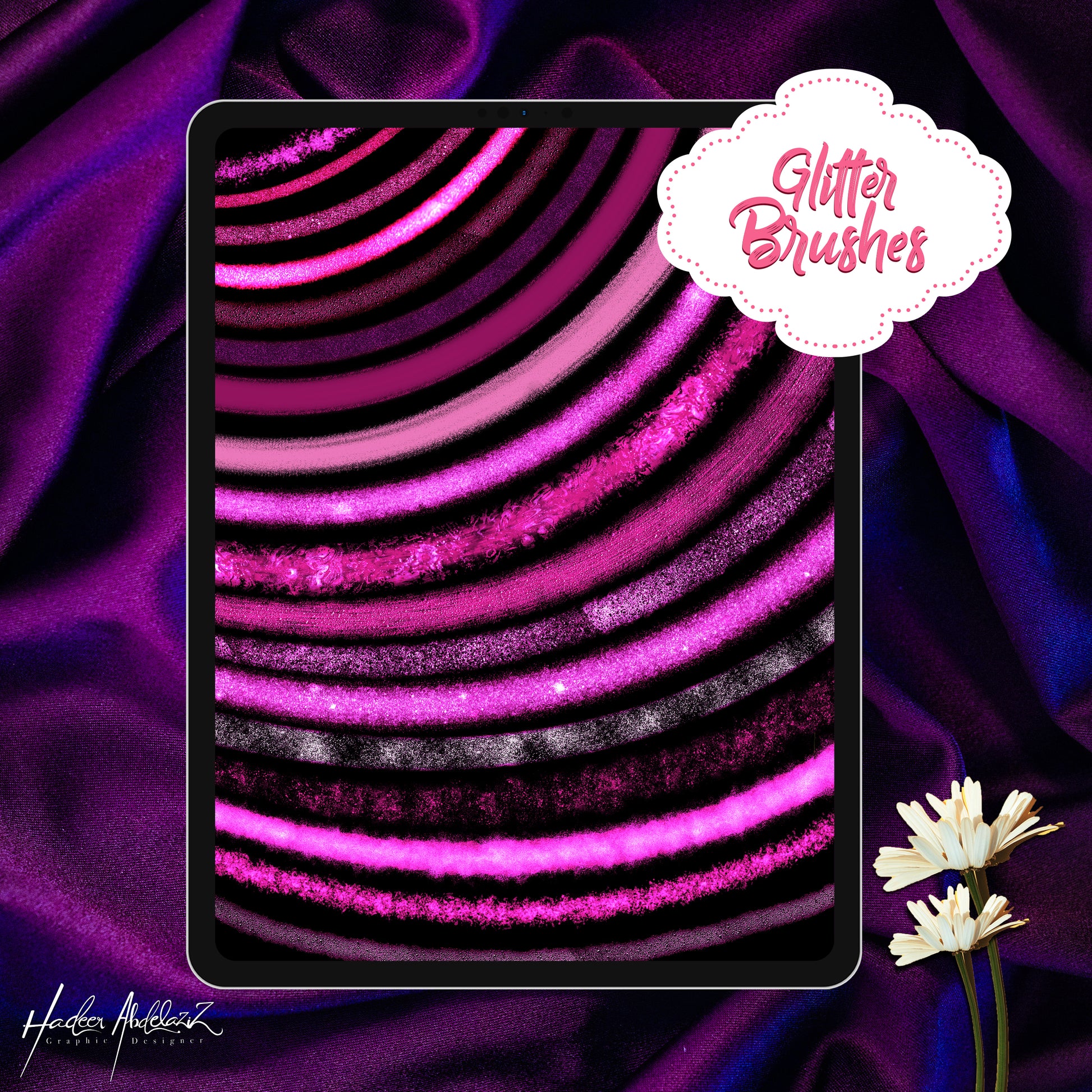 Glitter-foil-bundle-metallic-lettering-calligraphy-procreate-brushes-offer-sale-paint-shiny-texture