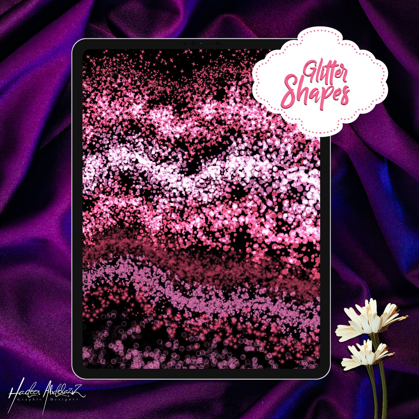 Glitter-foil-bundle-metallic-lettering-calligraphy-procreate-brushes-offer-sale-paint-shiny-texture