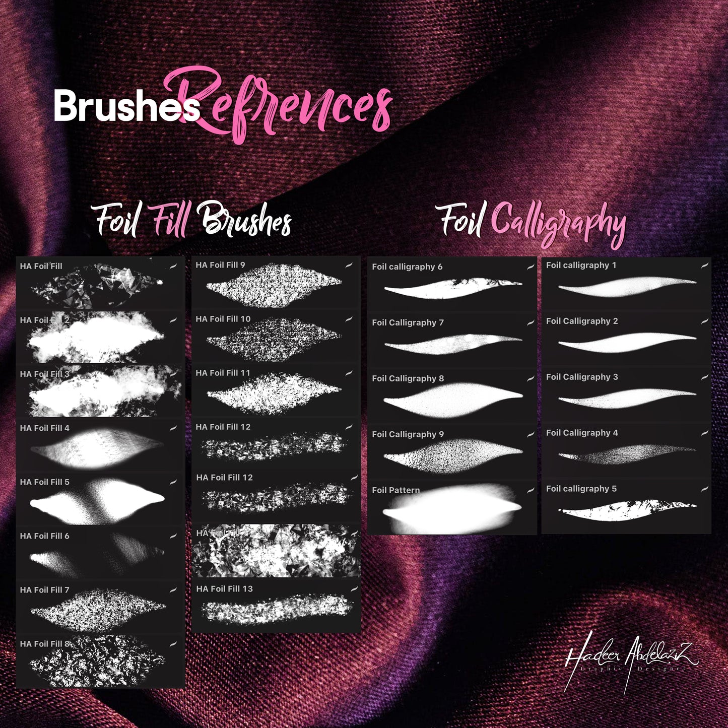 Foil-texture- lettering-typography-foil-metallic-shiny-3d-digital-art-procreate-brushes-paint-calliagraphy-artwork