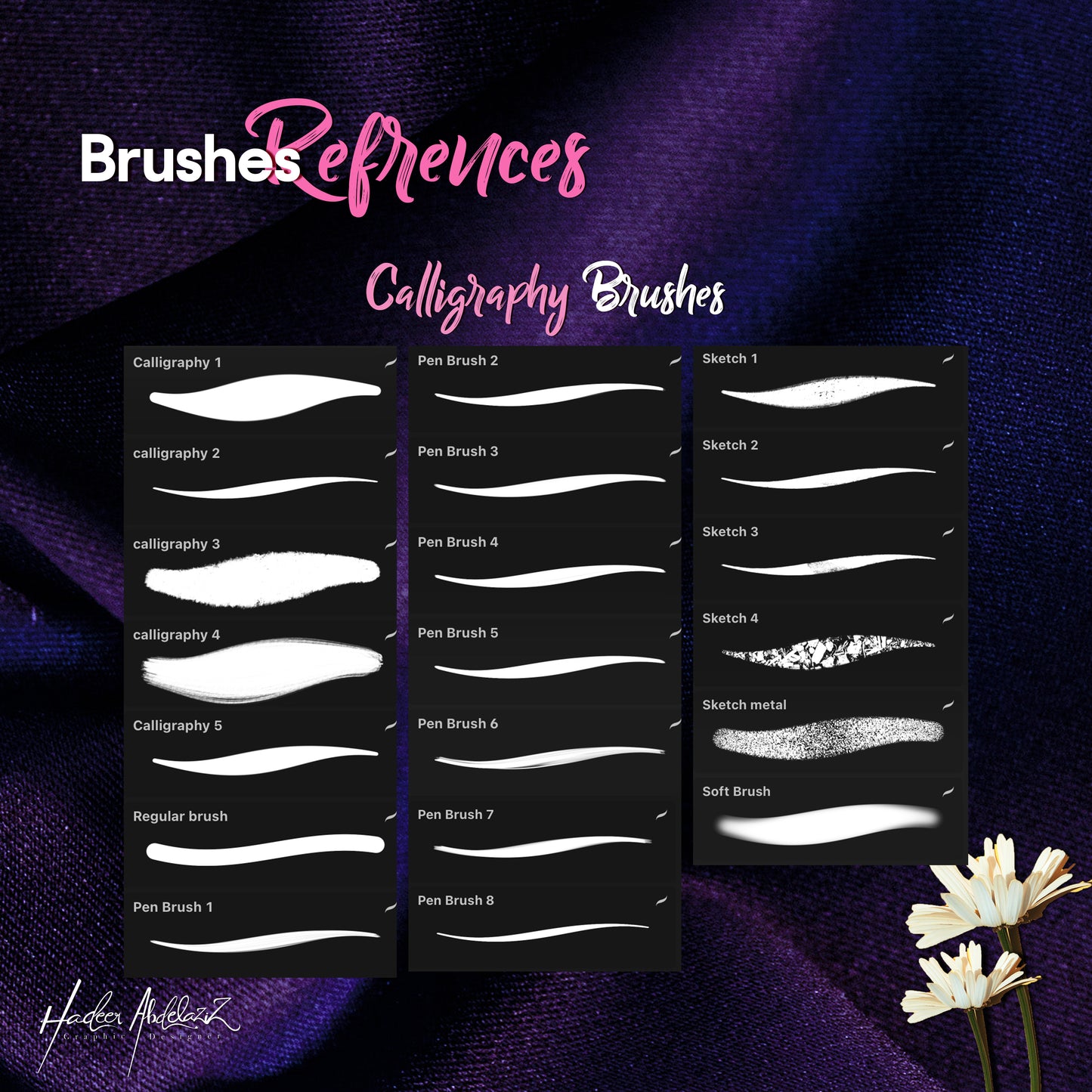 Calligraphy Drawing Lettering Brushes set for Procreate